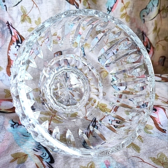 Waterford Marquis Heavy Crystal Signed Bowl Vase Trinket Dish Rose Serving Bowl - Picture 4 of 9